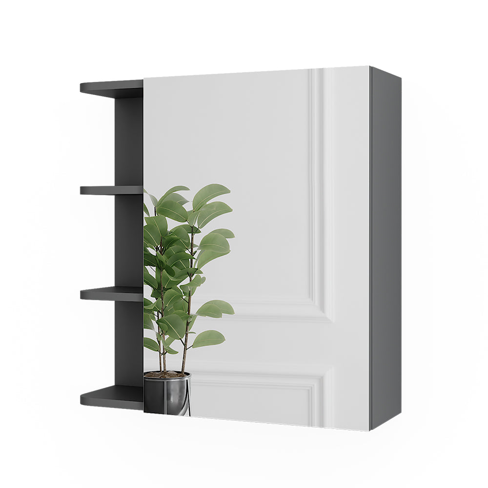 Vicco Armadietto a specchio per il bagno Antracite 62 x 64 cm