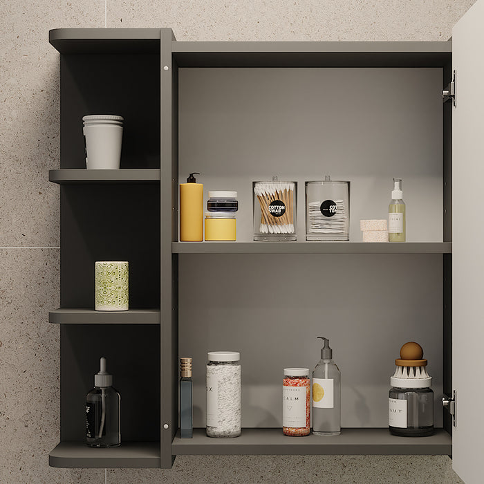 Vicco Armadietto a specchio per il bagno Antracite 62 x 64 cm