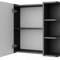 Vicco Armadietto a specchio per il bagno Antracite 62 x 64 cm