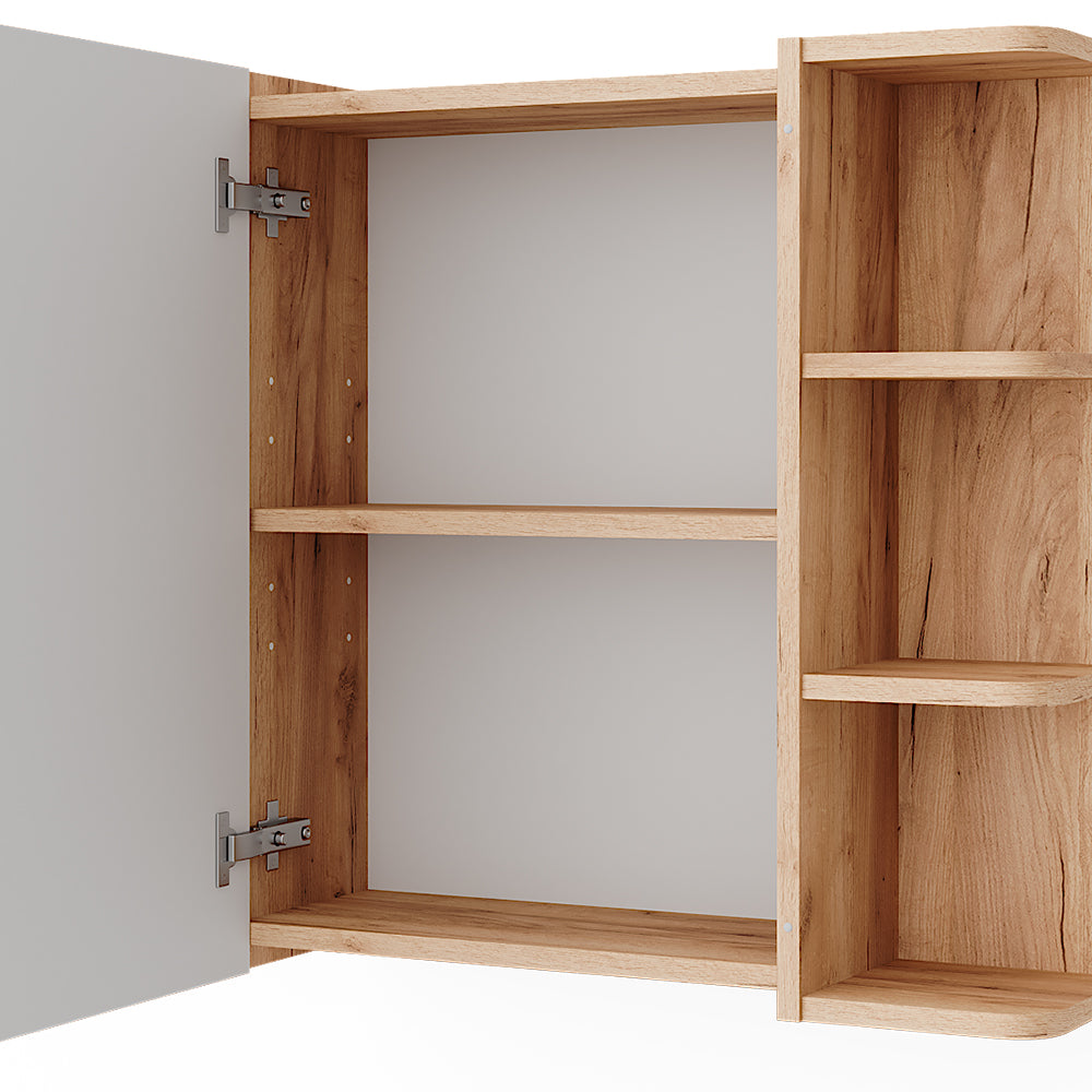 Vicco Mobile da bagno a specchio Quercia dorata 62 x 64 cm