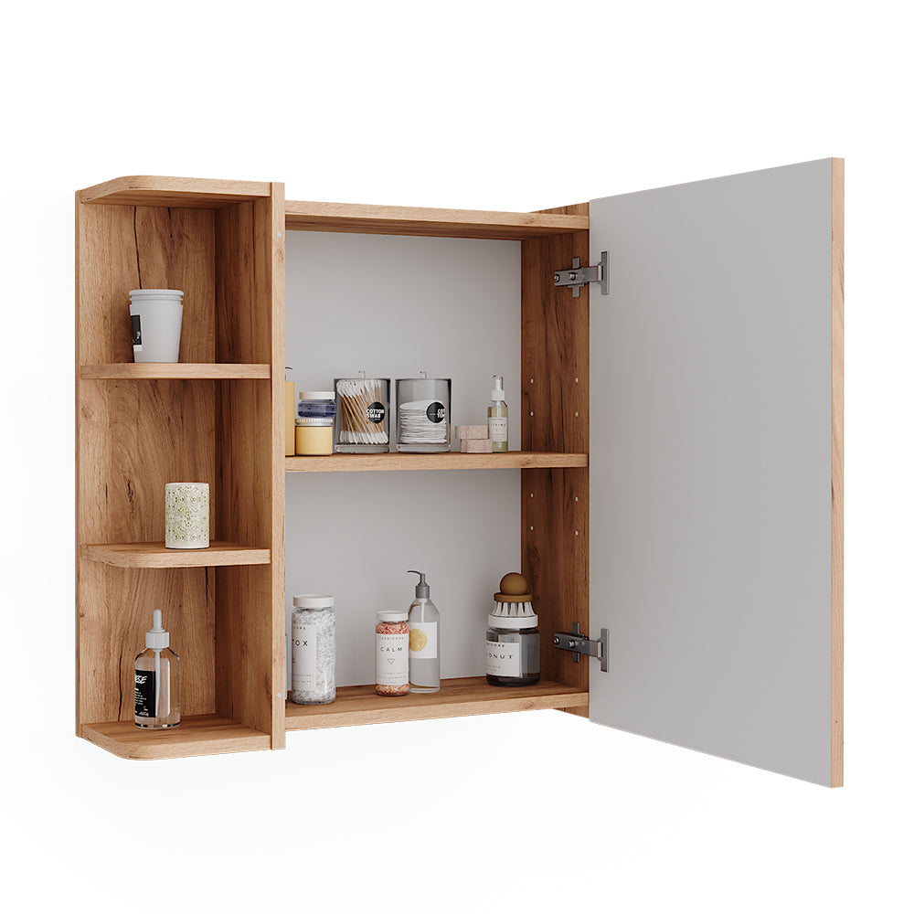 Vicco Mobile da bagno a specchio Quercia dorata 62 x 64 cm