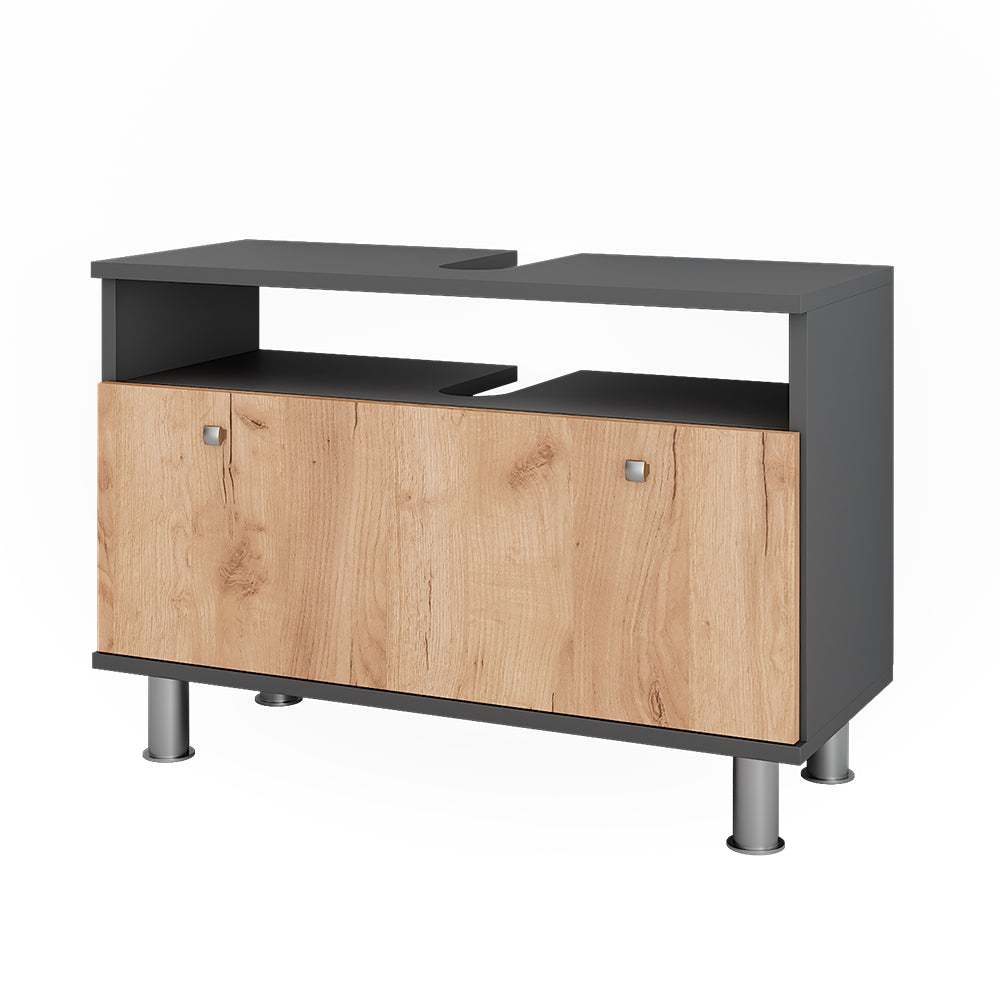 Vicco Mobiletto per lavabo Antracite/quercia dorata 80.2 x 54 cm con cassetto