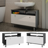 Vicco Mobiletto per lavabo Antracite/bianco lucido 80.2 x 54 cm con cassetto