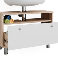 Vicco Mobiletto per lavabo Sonoma/Bianco 80.2 x 54 cm con cassetto