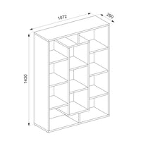 Vicco Scaffale Bianco 107.2 x 143 cm con 2 scatole pieghevoli