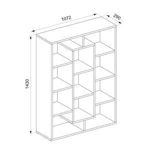 Vicco Scaffale Bianco 107.2 x 143 cm con 2 scatole pieghevoli