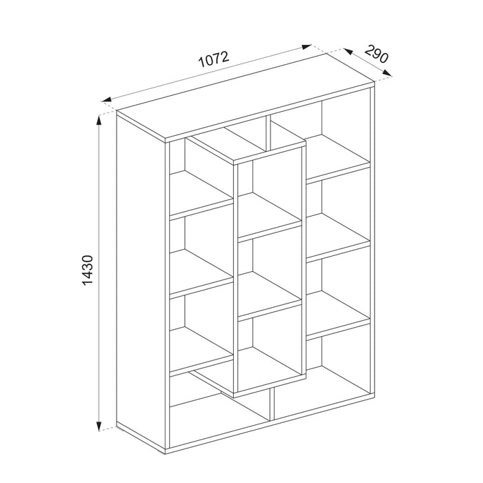 Vicco Scaffale Bianco 107.2 x 143 cm con 2 scatole pieghevoli