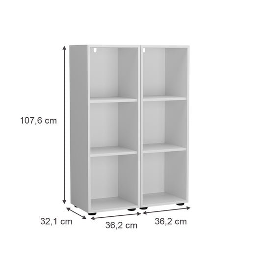 Vicco Scaffale per bambini Bianco 105.6 x 38.2 cm Set di 2