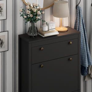 Vicco Armadio per le scarpe Nero 60 x 115 cm