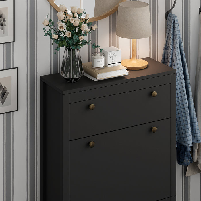 Vicco Armadio per le scarpe Nero 60 x 115 cm