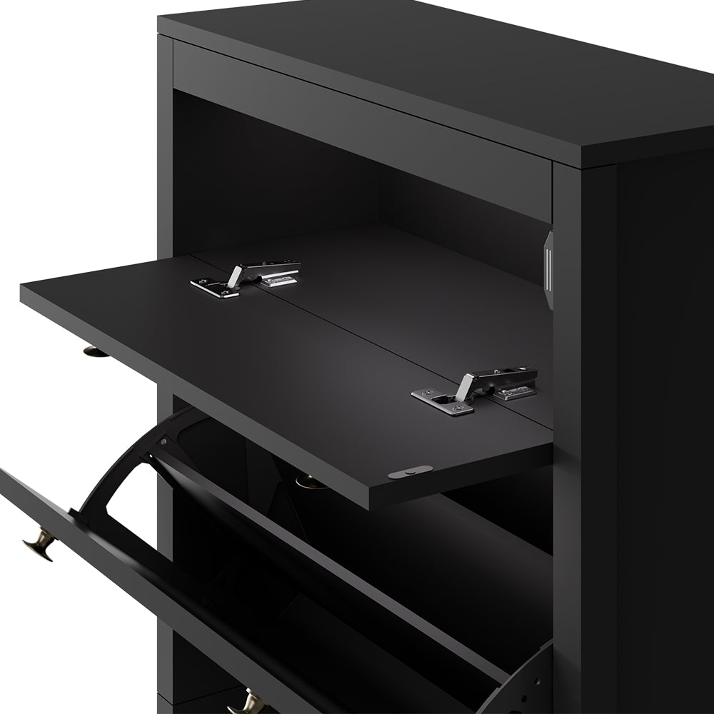 Vicco Armadio per le scarpe Nero 60 x 115 cm