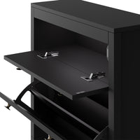 Vicco Armadio per le scarpe Nero 60 x 115 cm