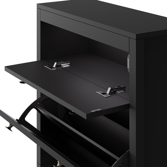 Vicco Armadio per le scarpe Nero 60 x 115 cm