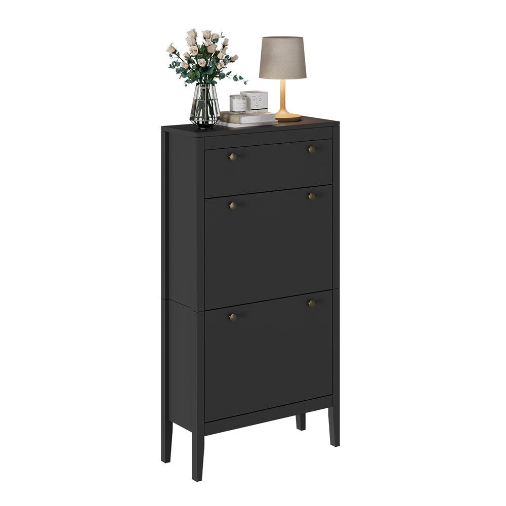 Vicco Armadio per le scarpe Nero 60 x 115 cm