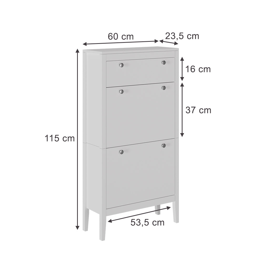 Vicco Mobile porta scarpe Bianco 60 x 115 cm