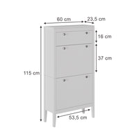 Vicco Mobile porta scarpe Bianco 60 x 115 cm