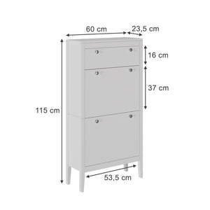Vicco Mobile porta scarpe Bianco 60 x 115 cm