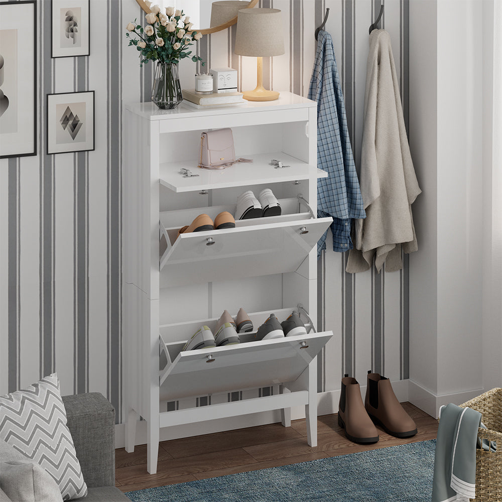 Vicco Mobile porta scarpe Bianco 60 x 115 cm