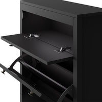 Vicco Armadio per le scarpe Nero 60 x 153 cm 3 scomparti