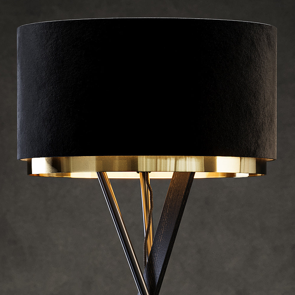 Lampada da terra Vicco nera, 50 x 154 cm