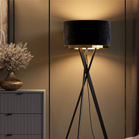 Lampada da terra Vicco nera, 50 x 154 cm