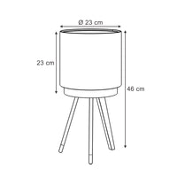 Vicco Lampada da tavolo Nero 23 x 46 cm