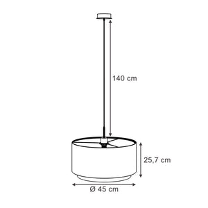 Vicco lampadario a sospensione Nero 45 x 25.7 cm