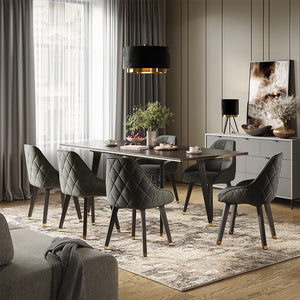 Vicco Tavolo da pranzo Nero 200 x 90 cm Estensibile