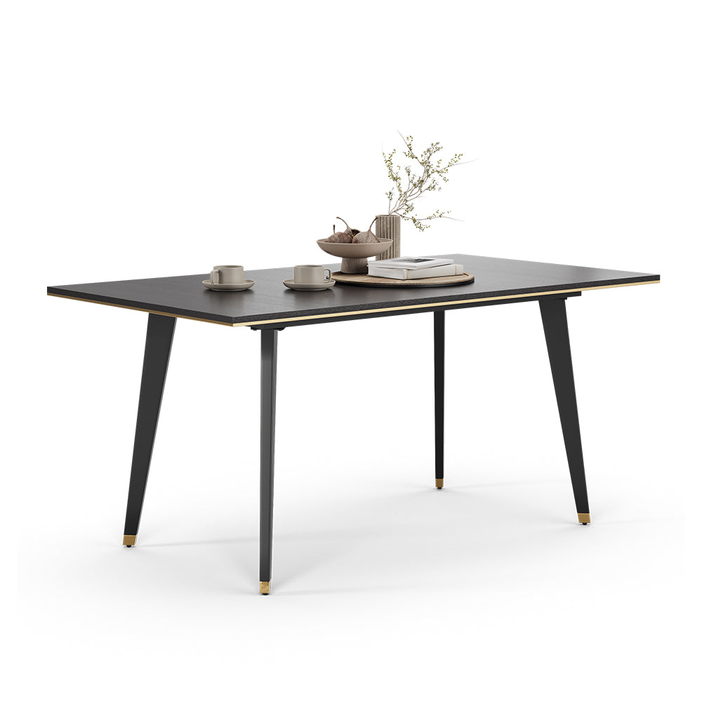 Vicco Tavolo da pranzo Nero 200 x 90 cm Estensibile