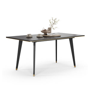 Vicco Tavolo da pranzo Nero 200 x 90 cm Estensibile