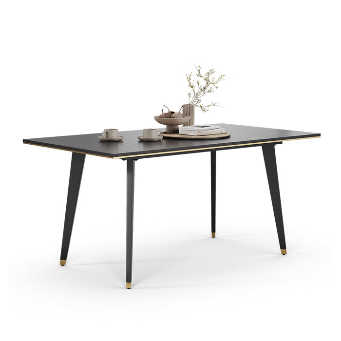 Vicco Tavolo da pranzo Nero 200 x 90 cm Estensibile