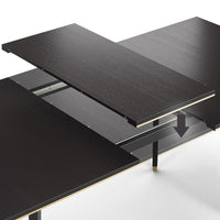 Vicco Tavolo da pranzo Nero 200 x 90 cm Estensibile