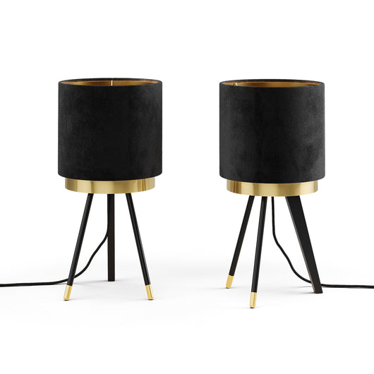 Vicco Lampada da tavolo Nero 23 x 46 cm Set di 2