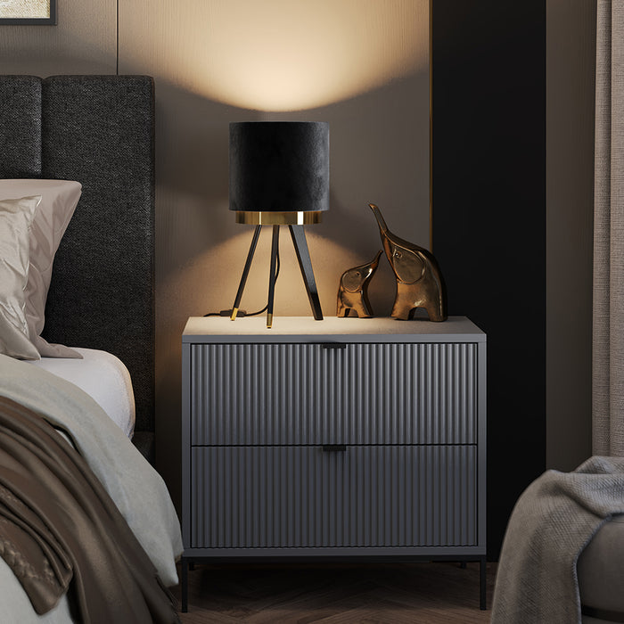 Vicco Lampada da tavolo Nero 23 x 46 cm Set di 2