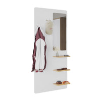 Vicco Appendiabiti da parete Bianco/quercia 70 x 150 cm con specchio