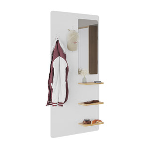 Vicco Appendiabiti da parete Bianco/quercia 70 x 150 cm con specchio