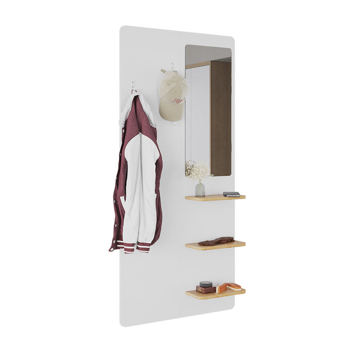 Vicco Appendiabiti da parete Bianco/quercia 70 x 150 cm con specchio