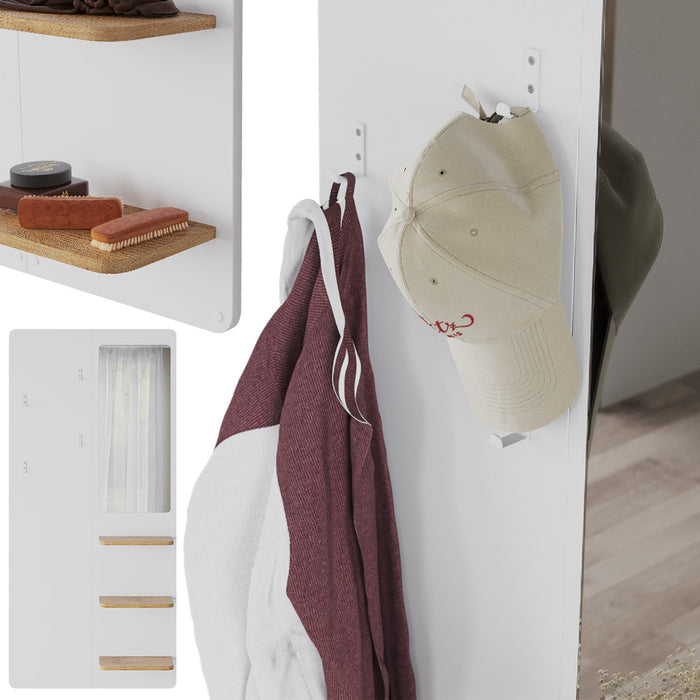 Vicco Appendiabiti da parete Bianco/quercia 70 x 150 cm con specchio