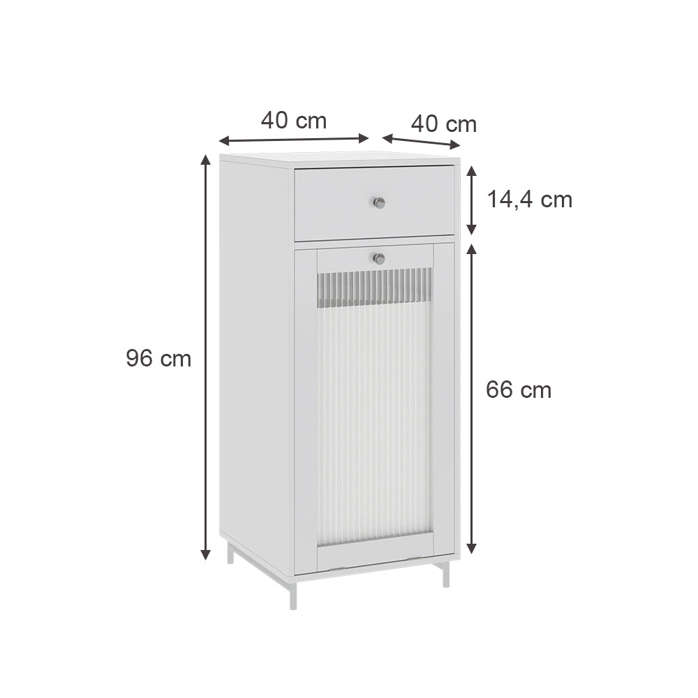 Armadio Vicco midi bianco 40 x 96 x 40 cm