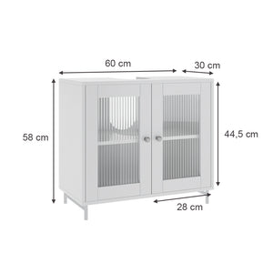 Vicco Mobiletto per lavabo Bianco 60 x 58 cm