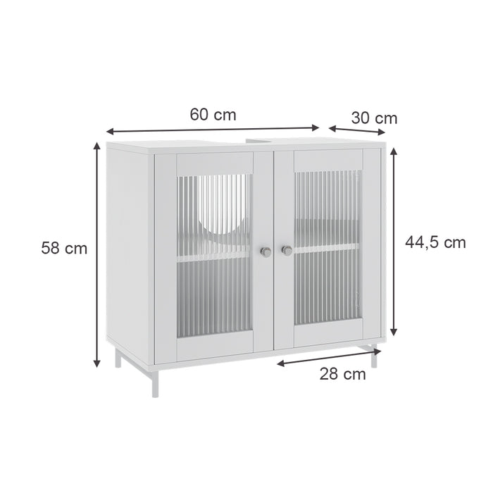Vicco Mobiletto per lavabo Bianco 60 x 58 cm