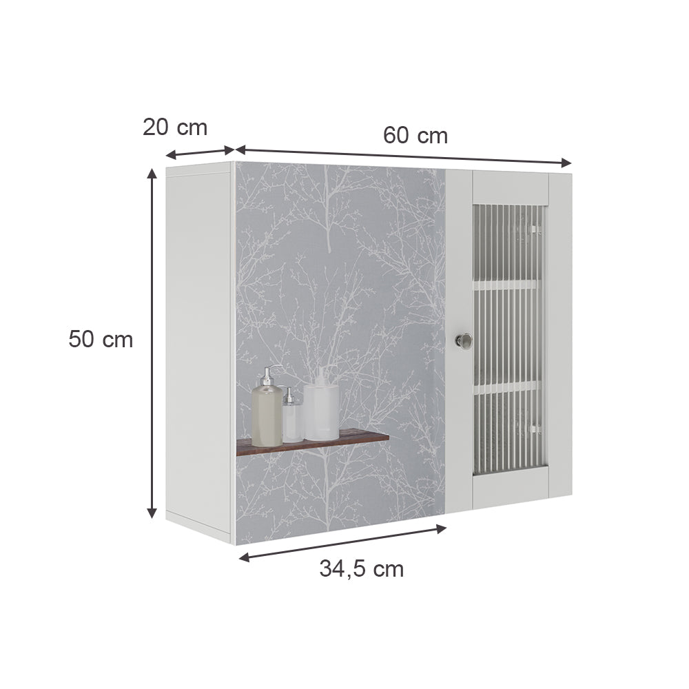 Vicco Specchio contenitore bagno Bianco 60 x 50 cm con specchio