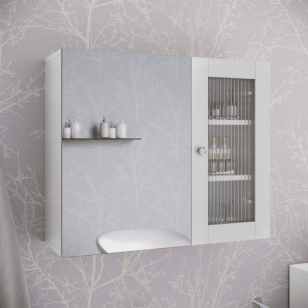 Vicco Specchio contenitore bagno Bianco 60 x 50 cm con specchio