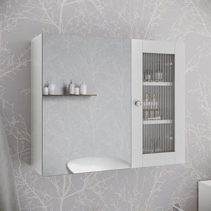 Vicco Specchio contenitore bagno Bianco 60 x 50 cm con specchio