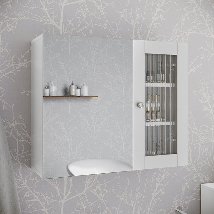 Vicco Specchio contenitore bagno Bianco 60 x 50 cm con specchio