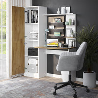 Vicco Scrivania Rovere bianco/dorato 122.9 x 33.4 cm