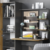 Vicco Scrivania Antracite/quercia dorata 122.9 x 33.4 cm