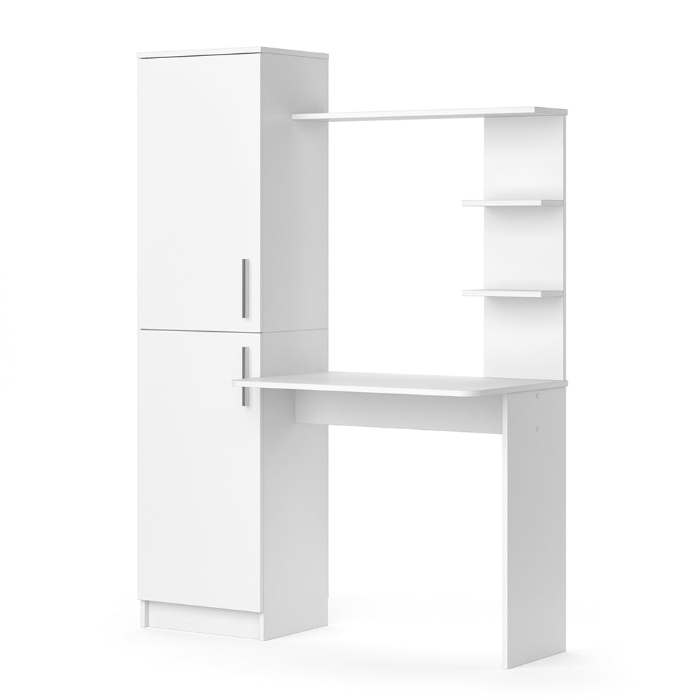 Vicco Scrivania con ripiani Bianco 122.9 x 52 cm