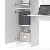 Vicco Scrivania con ripiani Bianco 122.9 x 52 cm