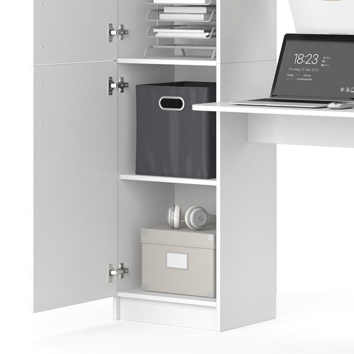 Vicco Scrivania con ripiani Bianco 122.9 x 52 cm